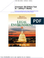 Full Download Legal Environment 5th Edition Test Bank Jeffrey F Beatty PDF Full Chapter