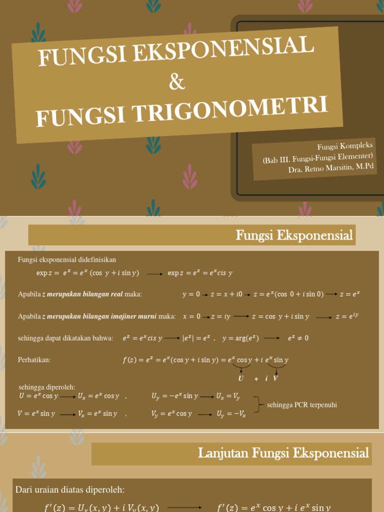 10 - Fungsi Eksponensial Dan Trigonometri - Retno Marsitin | PDF