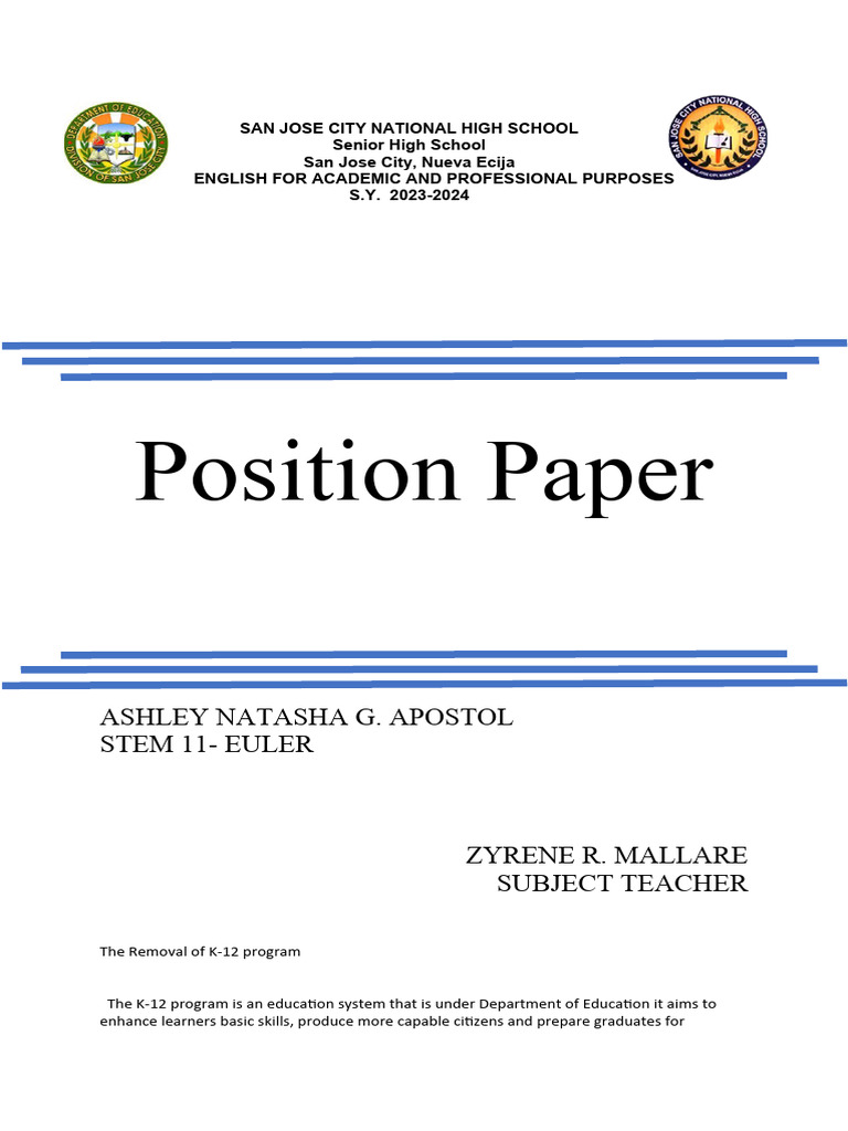 Position Paper | Download Free PDF | Learning | Cognition