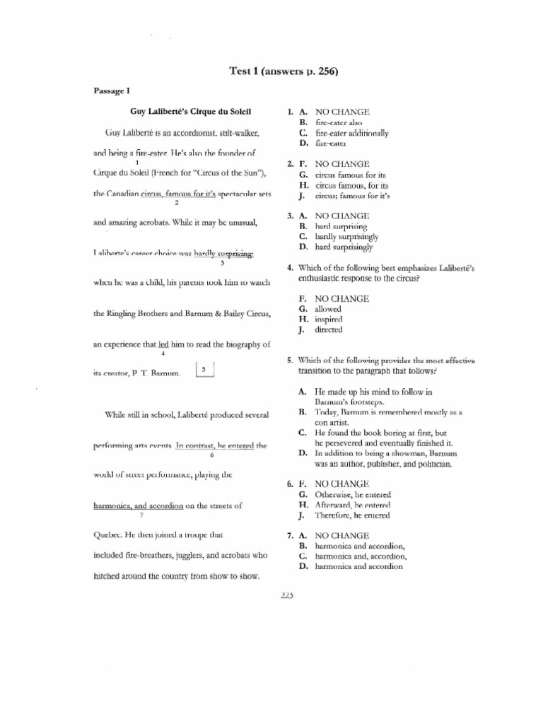 Sample Act Test