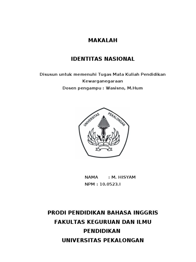 Makalah Identitas Nasional