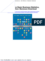 Full Download Test Bank For Basic Business Statistics 12th Edition Berenson Download PDF Full Chapter