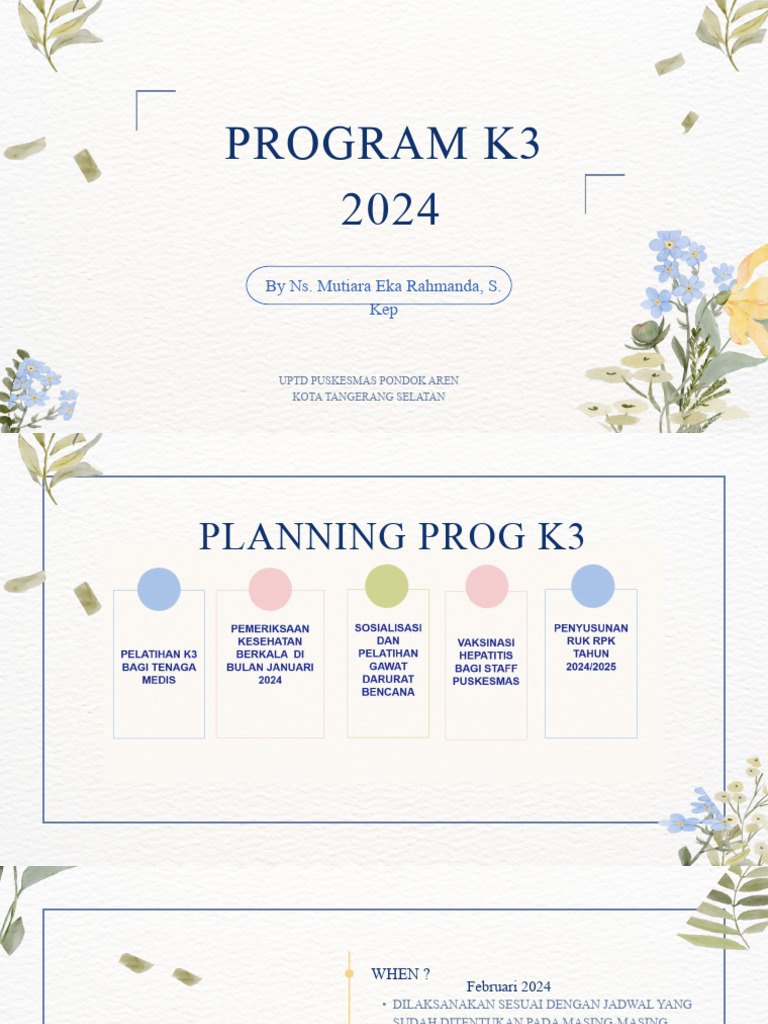 Penerapan K3 di Puskesmas 2024 | PDF