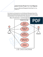 Restaurant Management System Project Use Case Diagram
