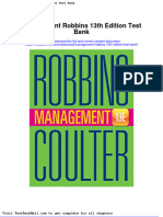 Full Download Management Robbins 13th Edition Test Bank PDF Full Chapter