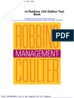 Full Download Management Robbins 12th Edition Test Bank PDF Full Chapter