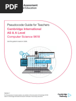 IGCSE Computer Science Pseudocode Prep