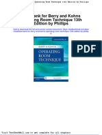 Full Download Test Bank For Berry and Kohns Operating Room Technique 13th Edition by Phillips PDF Full Chapter