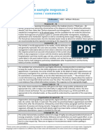 Candidate Sample Response 2: Assessor Scores / Comments