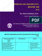 Metode Pengumpulan & Analisis Data Perairan