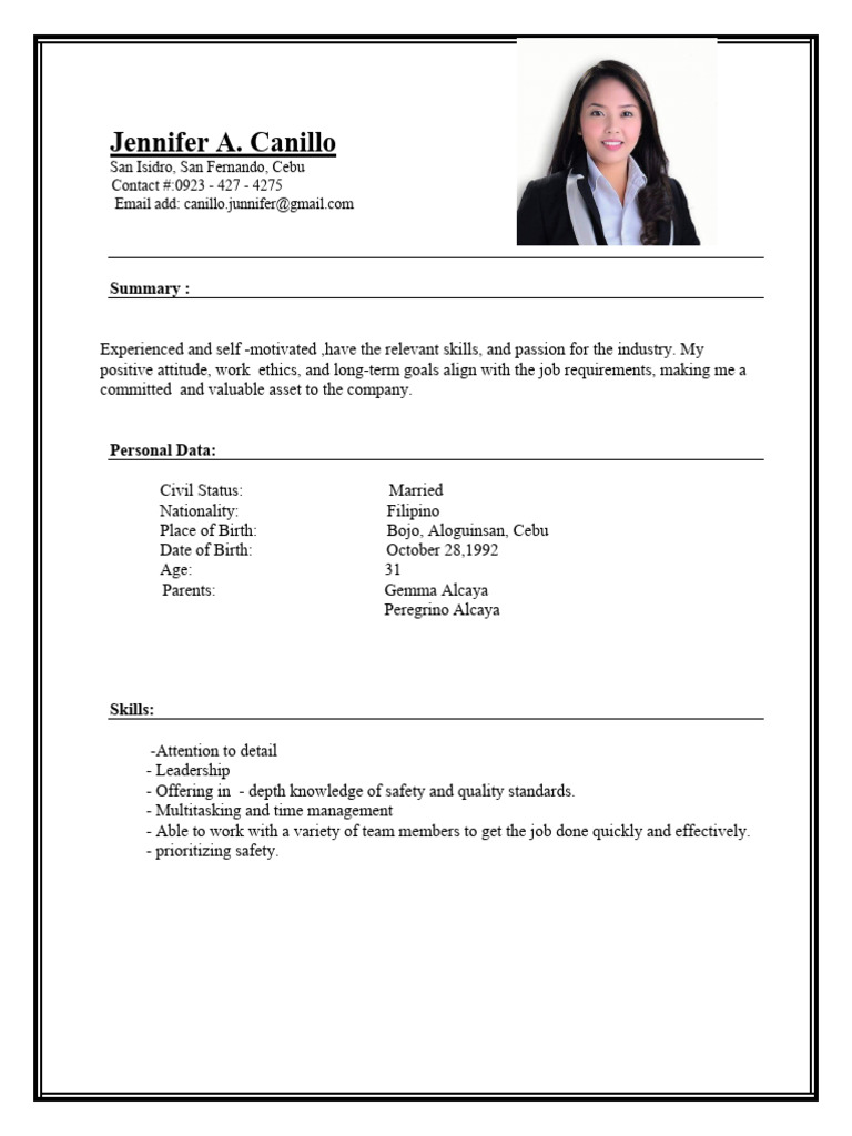 Resume Jennifer Password (090823) | PDF