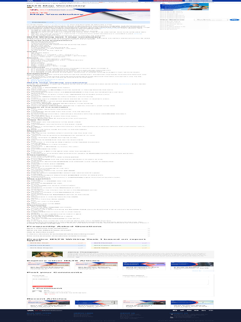 Ielts Map Vocabulary Pdf International English Language Testing