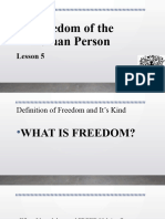 Lesson 5. Freedom of The Human Person