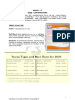 Room Tariff Structure