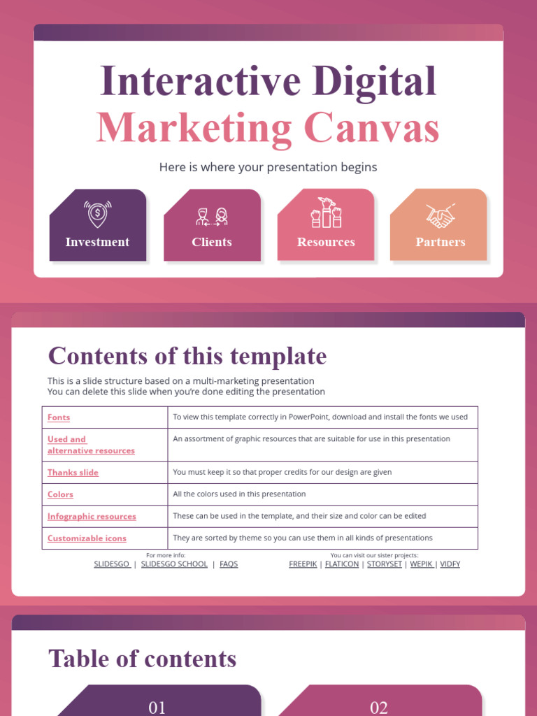 Interactive Digital Marketing Canvas | PDF | Planets | Planets In Astrology