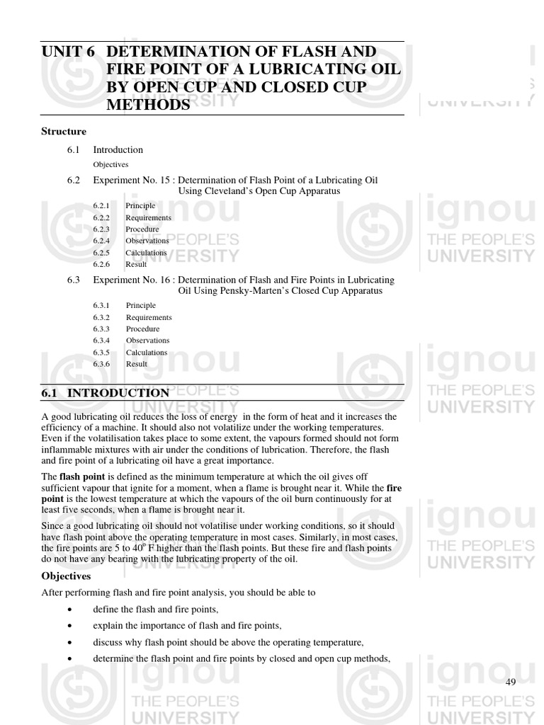 Flash and Fire Point Testing Methods | PDF