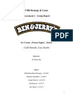 CSR Strategy & Cases (Assessment 2 - Group Report) - Team C - Ben & Jerry's