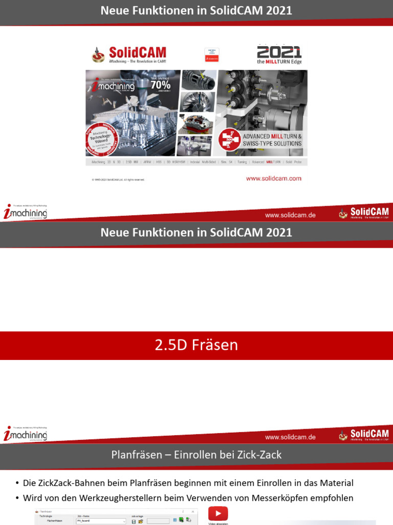 SolidCAM - 2021 - Neue Funktionen | PDF