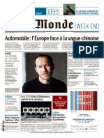 Journal Le Monde Du Samedi 20 Janvier 2024