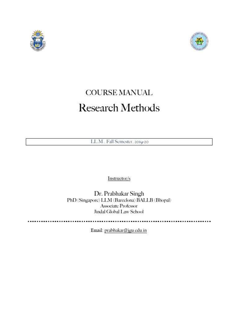 LLM Research Methods Course Manual | PDF | Understanding | Knowledge