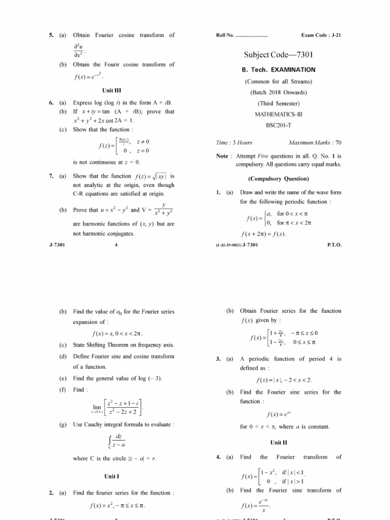 Math - 3 - 2018 | PDF