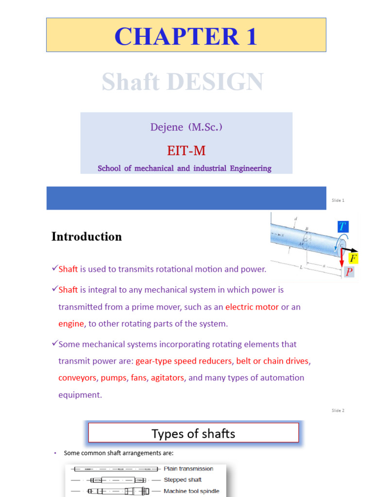 Shaft Design and Analysis Principles | PDF | Strength Of Materials ...