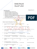 Maths Standard Exclusive Sample Papers