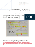 Fee Deposit Guidelines (ﺲﯿﻓ ﮯﺋاﺮﺑ تﺎﯾاﺪﮨ) : ٖDesignated Fee Deposit Slip (Available at any branch of Bank AL Habib Ltd)