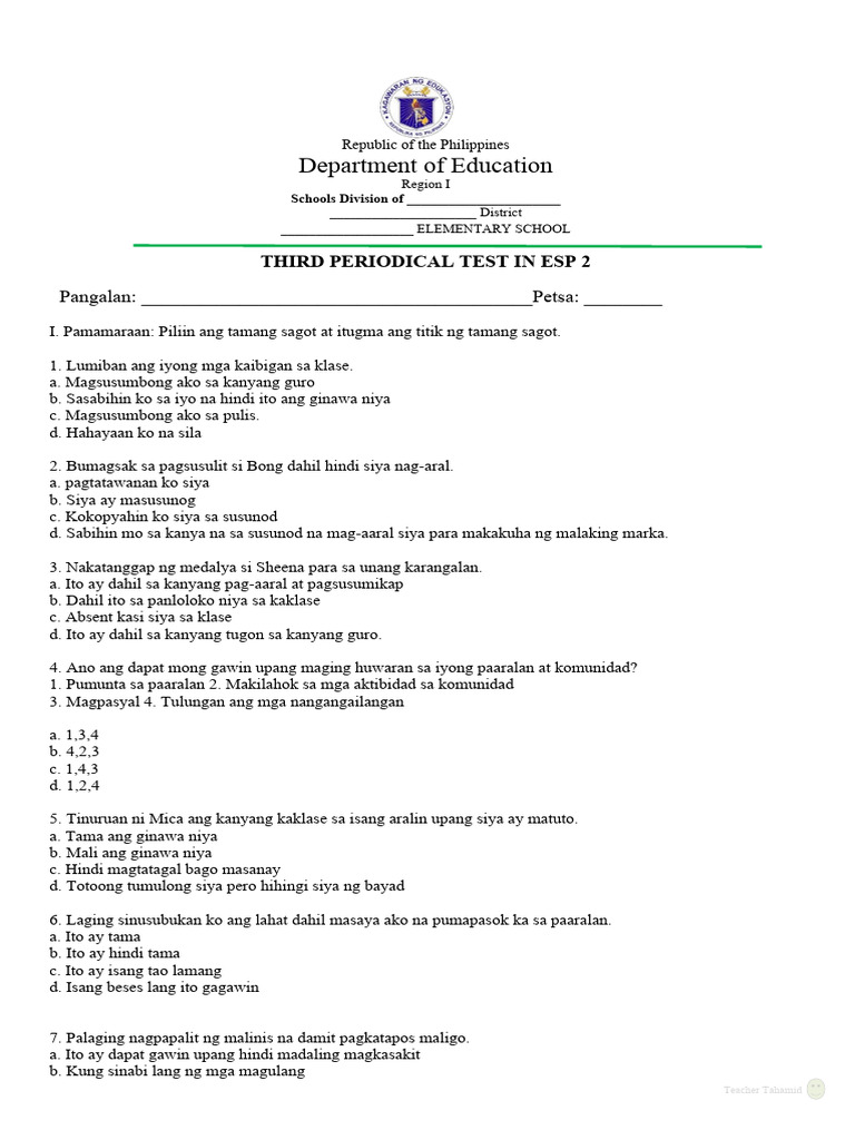 ESP 2 - Test | PDF