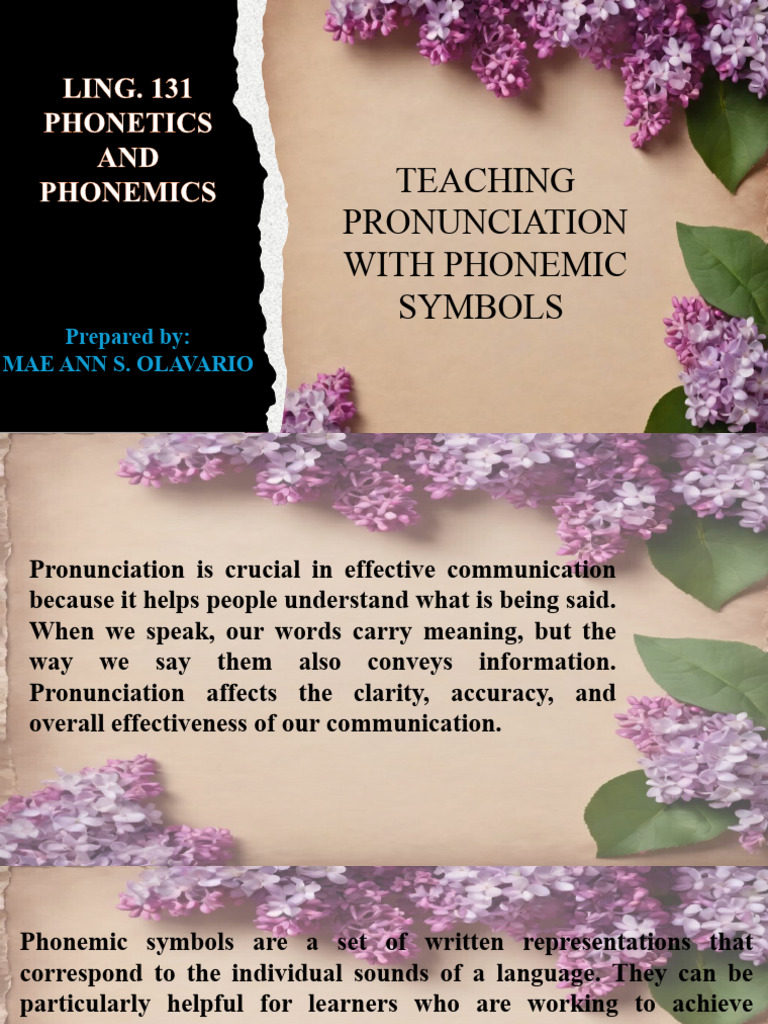 Teaching Pronunciation with Phonemic Symbols | PDF | Stress ...
