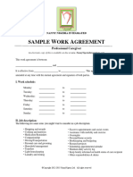 Caregiver Work Agreement (Sample)