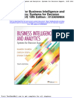 Full Download Test Bank For Business Intelligence and Analytics Systems For Decision Support 10 e 10th Edition 0133050904 PDF Full Chapter