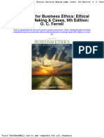 Full Download Test Bank For Business Ethics Ethical Decision Making Cases 9th Edition o C Ferrell PDF Full Chapter