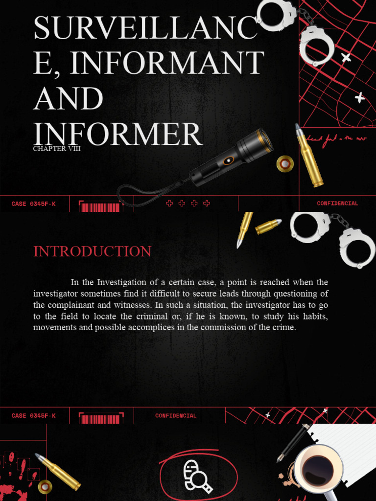 Surveillance Techniques for Informants | PDF | Surveillance | Covert ...