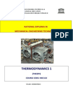 Thermodynamics 1 Thermodynamics 1