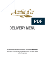 Delivery Menu