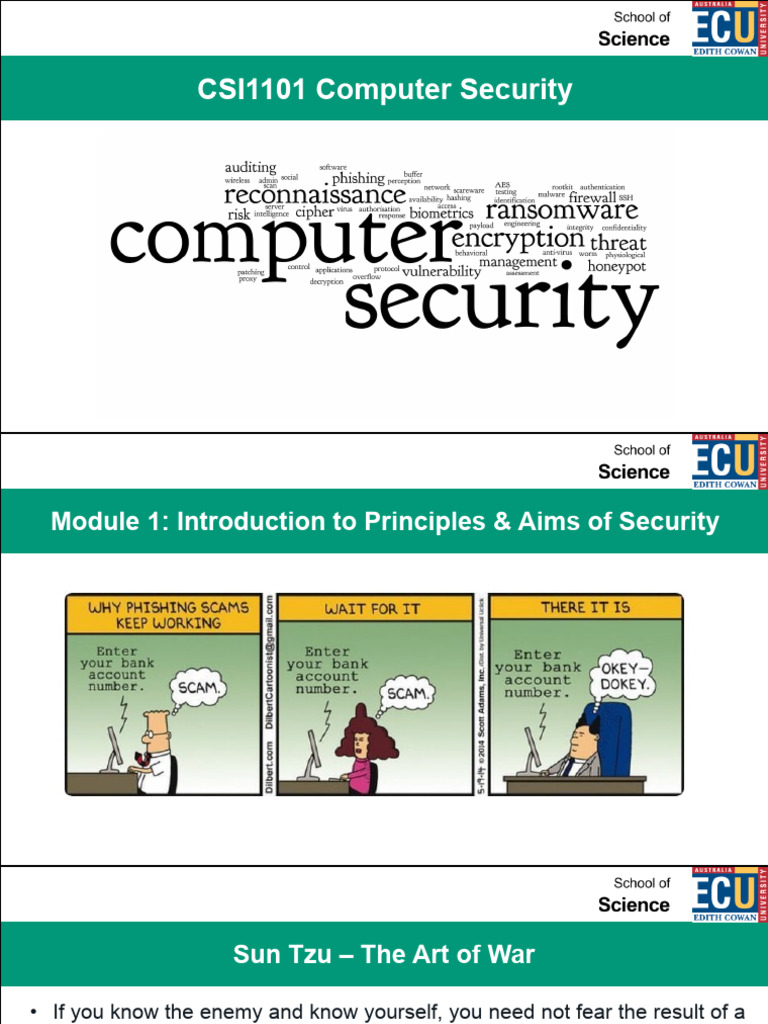 CSI1101 - Module+1 2 | PDF | Information Security | Security