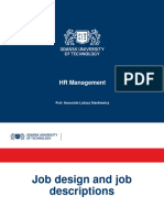HRM Job Design and Job Descriptions