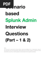 Scenario Based Splunk Admin Interview Questions