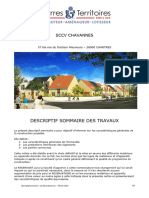 SCCV Chavannes: Descriptif Sommaire Des Travaux
