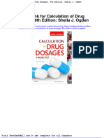 Full Download Test Bank For Calculation of Drug Dosages 9th Edition Sheila J Ogden PDF Full Chapter