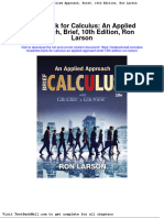 Full Download Test Bank For Calculus An Applied Approach Brief 10th Edition Ron Larson PDF Full Chapter