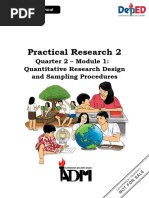 EDITED PRAC RES 2 q2 Mod1 Quantitative Research Design and Sampling Procedures