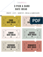 Pick A Card Date Ideas