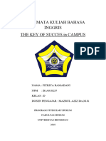 Tugas Mata Kuliah Bahasa Inggris The Key of Succes in Campus