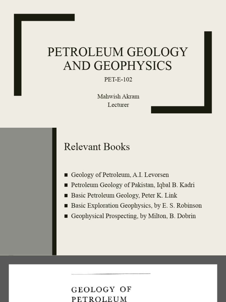 Petroleum Geology and Geophysics Course | PDF | Petroleum | Petroleum ...