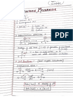 Reaction Mechanism Notes