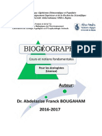 Cours - BOUGAHAM Abdelazize Franck - BIOGEOGRAPHIE Cours Et Notions Fondamentales