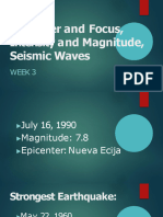 Epicenter and Focus Intensity and Magnitude Seismic Waves 3