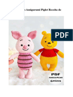 Ursinho Pooh Amigurumi Piglet Receita de PDF Gratis